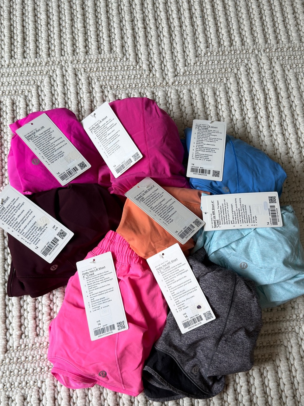 NWT Lululemon Size 14 Women’s Shorts Lot